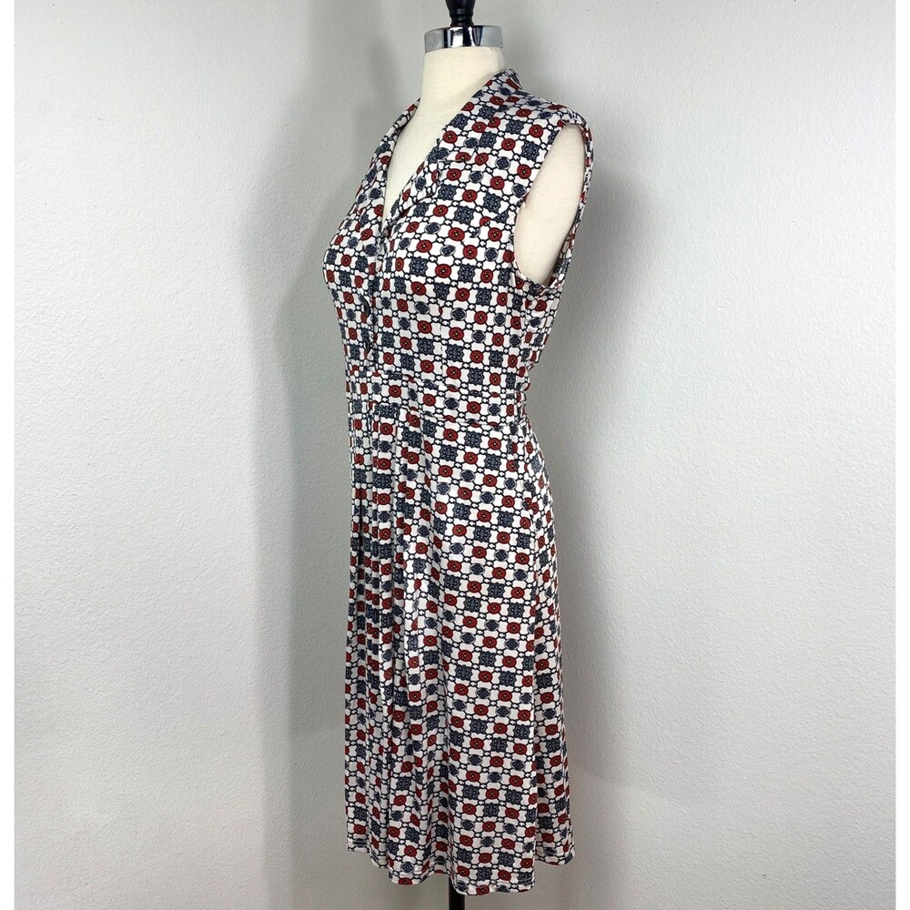 Reborn Stretch Knit Midi Dress Size 1XL Geometric Pockets Sleeveless Whimsy Goth - Picture 7 of 13